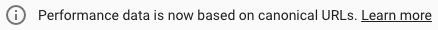 Performance data based on canonical URLs