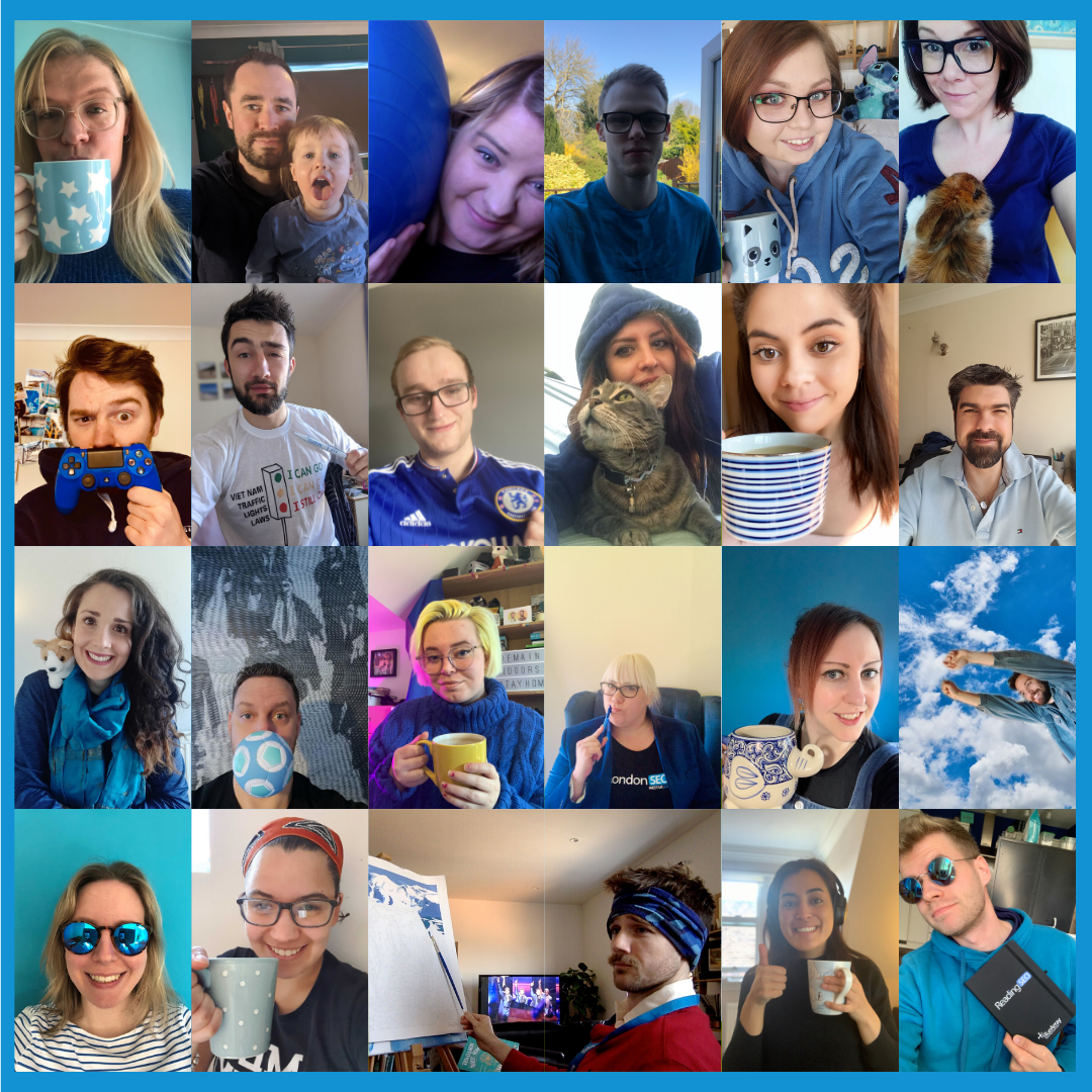 Blue Array team wear something blue for social media